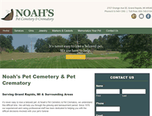 Tablet Screenshot of noahspetcemetery.com